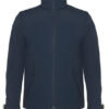 B&C COLLECTION Kids' Hooded Softshell Jacket Navy