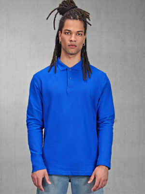 B&C BE INSPIRED Men's Long Sleeve Polo ID.001