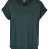 Build Your Brand Ladies' Long Slub Tee Bottle Green