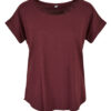 Build Your Brand Ladies' Long Slub Tee Cherry