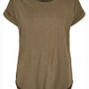 Build Your Brand Ladies' Long Slub Tee Olive