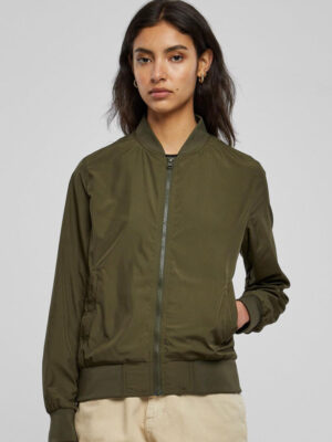 Build Your Brand Ladies' Nylon Bomber Jacket