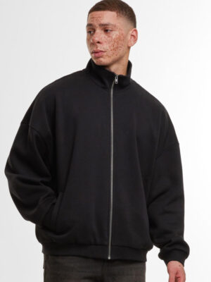 Build Your Brand Oversized Zip Jacket