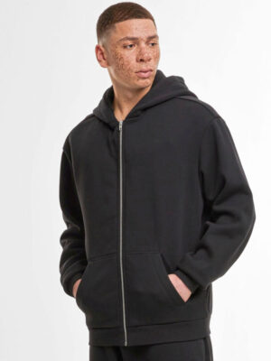 Build Your Brand Loose Fit Zip Hoody