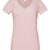 Fruit of the Loom Ladies' Iconic 150 V Neck T Powder Rose