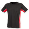 Finden+Hales Adult's Performance Panel T-Shirt Black Red White