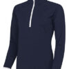 Just Cool Women's Cool 1/2 Zip Sweat French Navy Arctic White