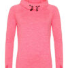 Just Cool Women's Cool Cowl Neck Top Electric Pink Melange