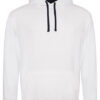 Just Hoods Varsity Hoodie Arctic White French Navy