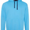 Just Hoods Varsity Hoodie Hawaiian Blue Oxford Navy