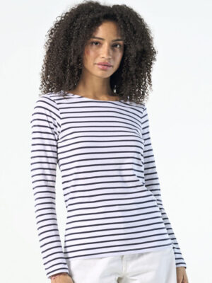 SOL´S Women's Long Sleeve Striped T-Shirt Marine