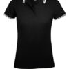 SOL´S Women's Polo Shirt Pasadena Black White
