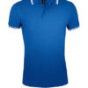 SOL´S Men's Polo Shirt Pasadena Royal Blue 241 White