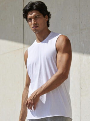 SF Clothing Men's High Neck Slash Armhole Vest