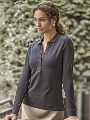 Tee Jays Women's Luxury Stretch Long Sleeve Polo