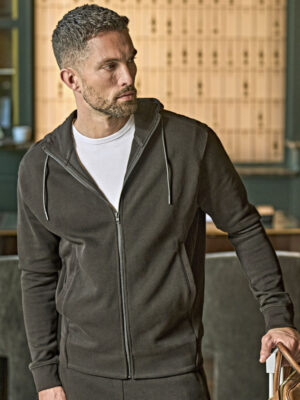Tee Jays Ribbed Interlock Hooded Full Zip