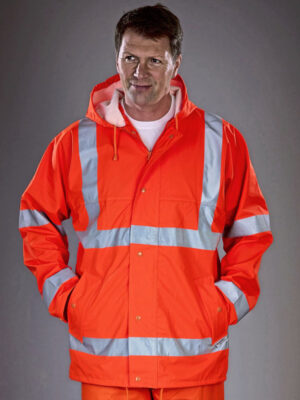 YOKO Hi-Vis Soft Flex Breathable Rain Jacket